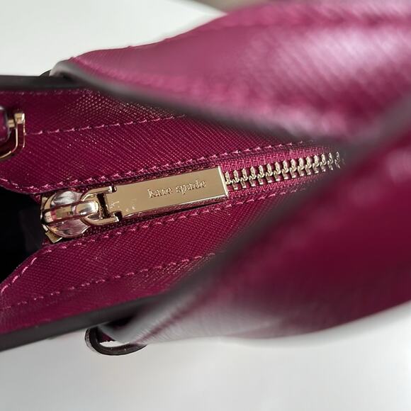 Kate Spade Kenzie Patent Leather Mini Tote Dark Raspberry K1956 NWT MSRP $329 - Picture 10 of 16